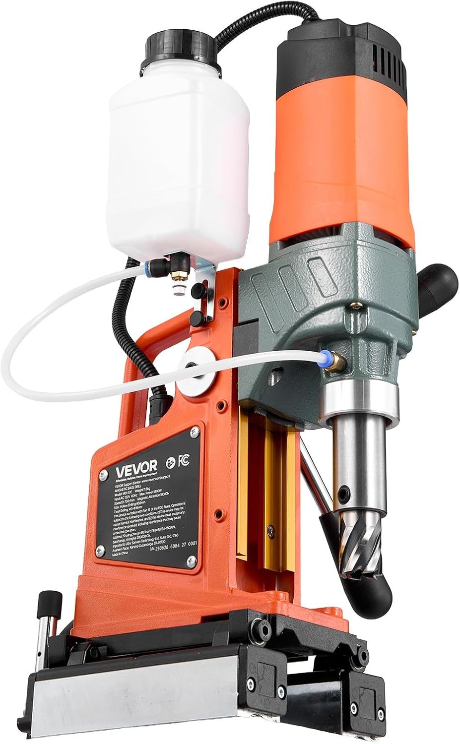 image:imageVEVOR Magnetic Drill Press 1400 W 2 inch Boring Diameter 0750 RPM Speed Reversible Direction Mag Drill Press with 6 Core Bits Electric Drilling Machine for Industrial and Home ImprovementTube Drill 26Pcs