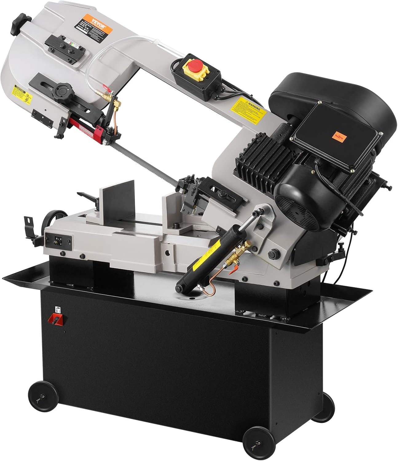 image:imageVEVOR Metal Horizontal Band Saw 7 x 12 in Rectangular Cutting Capacity 110220V Vertical Cutting Bandsaw with 11 kW Motor 045 Angle Adjustment Variable Speed for Metal Wood and PlasticFixed Base