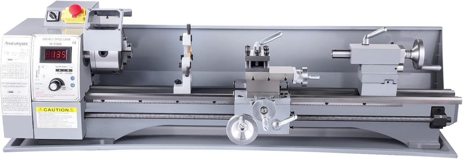 image:imageVEVOR Metal Lathe 210x720 Mini Lathe Machine 2500 RPM Variable Speed Change 750W Precision Mini Lathe Metal Working Lathe with Brushless Motor Milling Machine for Various Metal Turning210x800