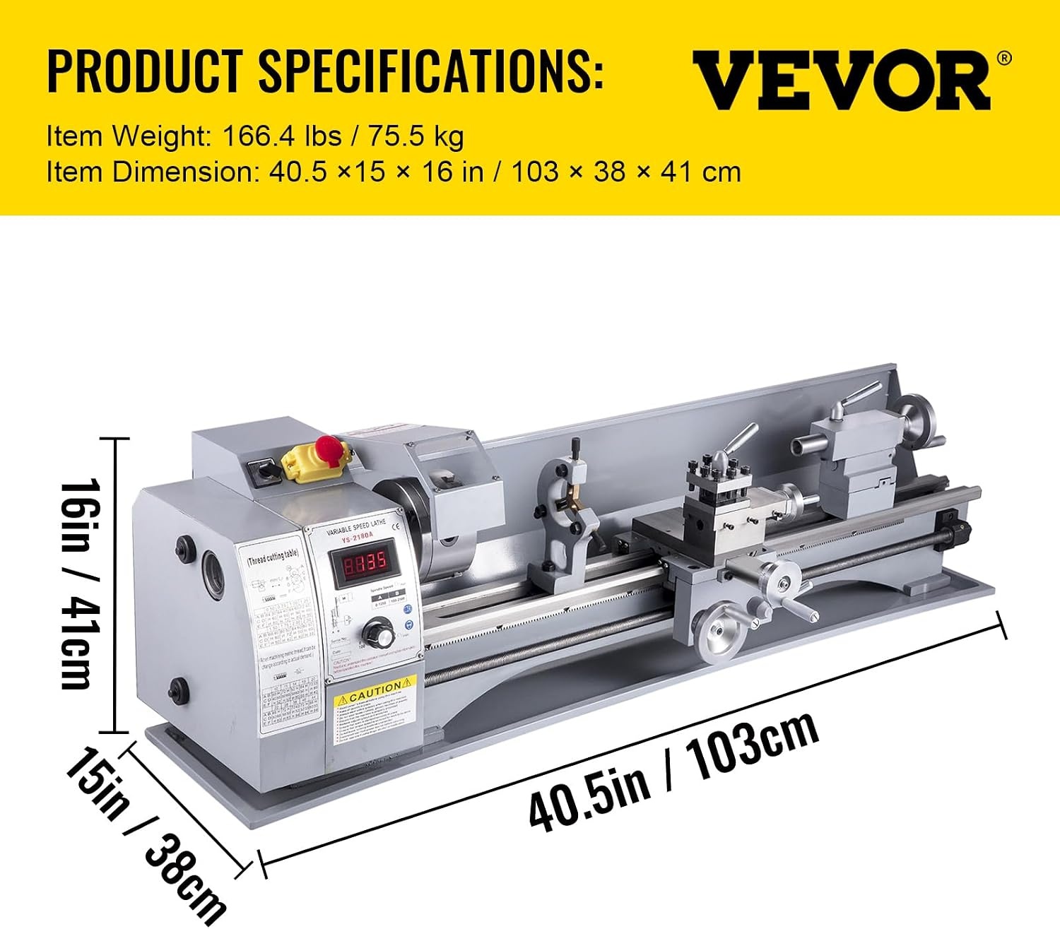 image:imageVEVOR Metal Lathe 210x720 Mini Lathe Machine 2500 RPM Variable Speed Change 750W Precision Mini Lathe Metal Working Lathe with Brushless Motor Milling Machine for Various Metal Turning210x800