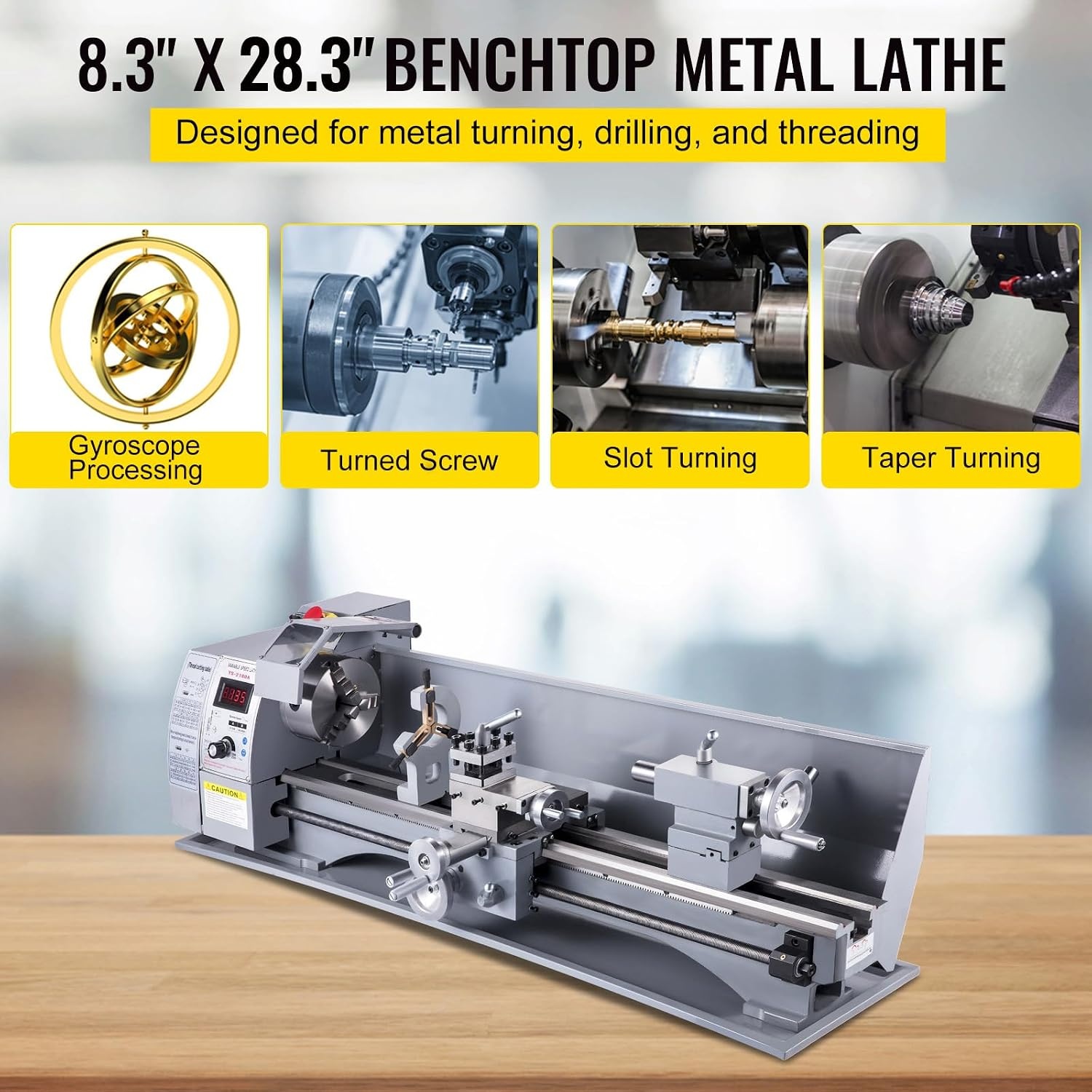 image:imageVEVOR Metal Lathe 210x720 Mini Lathe Machine 2500 RPM Variable Speed Change 750W Precision Mini Lathe Metal Working Lathe with Brushless Motor Milling Machine for Various Metal Turning210x800