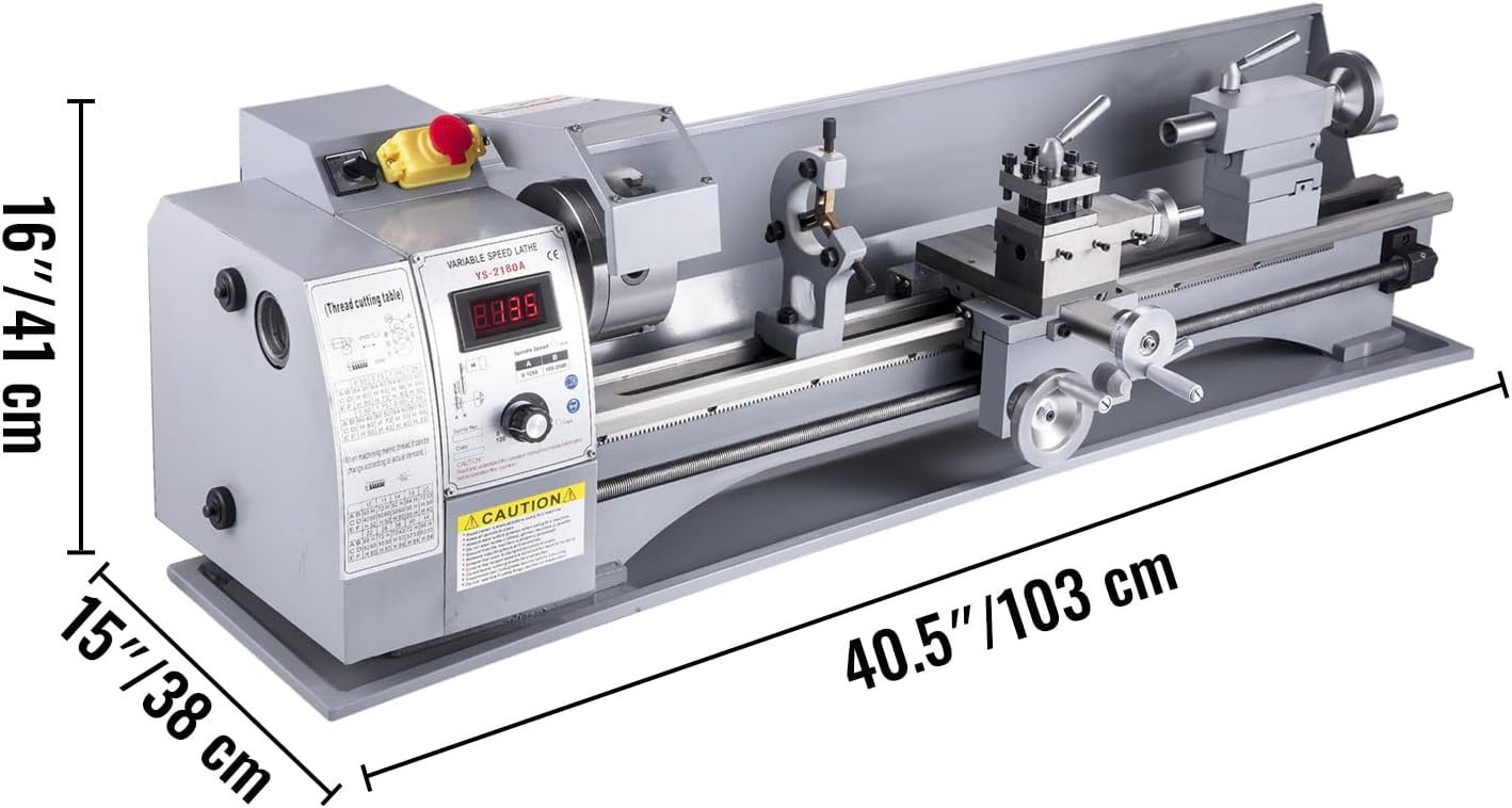 image:imageVEVOR Metal Lathe 210x720 Mini Lathe Machine 2500 RPM Variable Speed Change 750W Precision Mini Lathe Metal Working Lathe with Brushless Motor Milling Machine for Various Metal Turning210x800