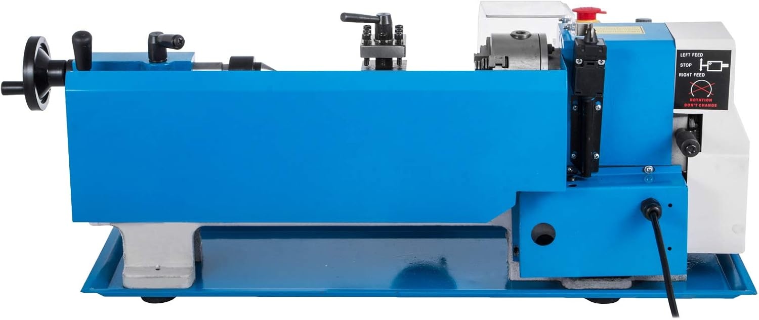 image:imageVEVOR Metal Lathe 7x12 Precision Bench Top Mini Metal Lathe 550W Variable Speed 502500 RPM Nylon Gear Movable Lamp for Precision Parts Processing712 in
