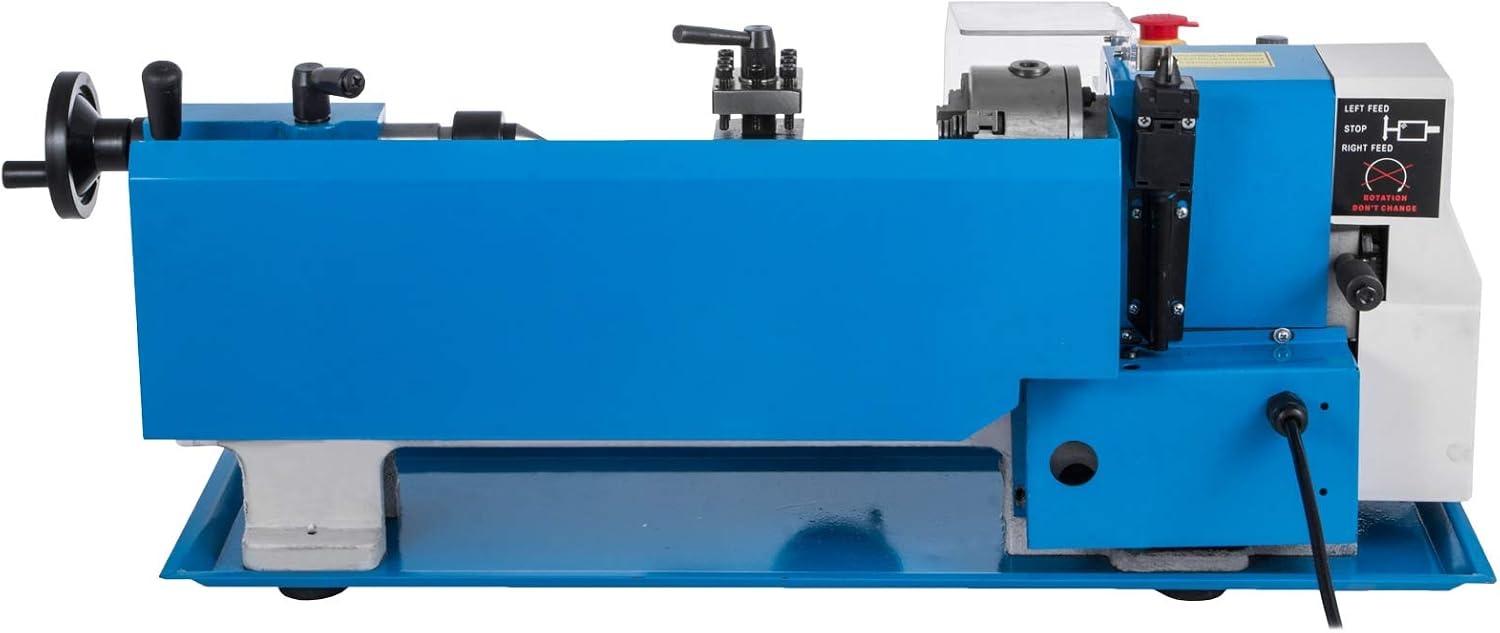 image:imageVEVOR Metal Lathe 7x12 Precision Bench Top Mini Metal Lathe 550W Variable Speed 502500 RPM Nylon Gear Movable Lamp for Precision Parts Processing712 in