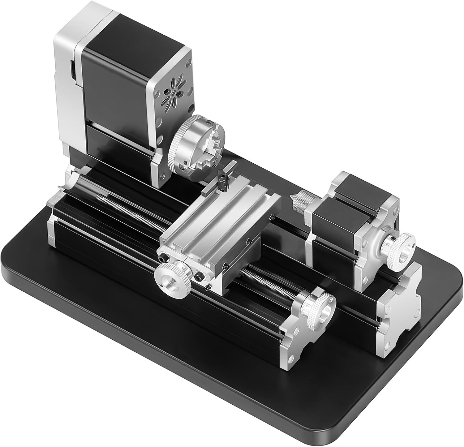image:imageVEVOR Metal Lathe 7x12 Precision Bench Top Mini Metal Lathe 550W Variable Speed 502500 RPM Nylon Gear Movable Lamp for Precision Parts ProcessingMini36W