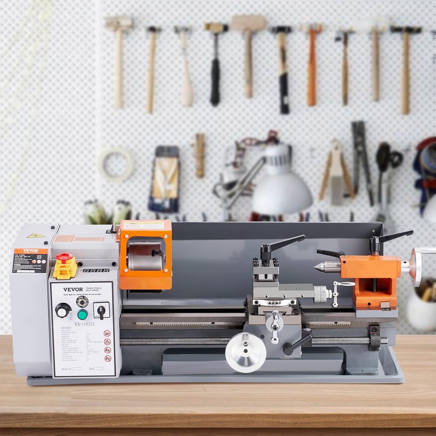 image:imageVEVOR Metal Lathe 83 x 295 Benchtop Metal Lathe 02500 RPM Continuously Variable Speed 750W Brushless Motor Metal Gears with LCD Display Metal Lathe Machine7 1378