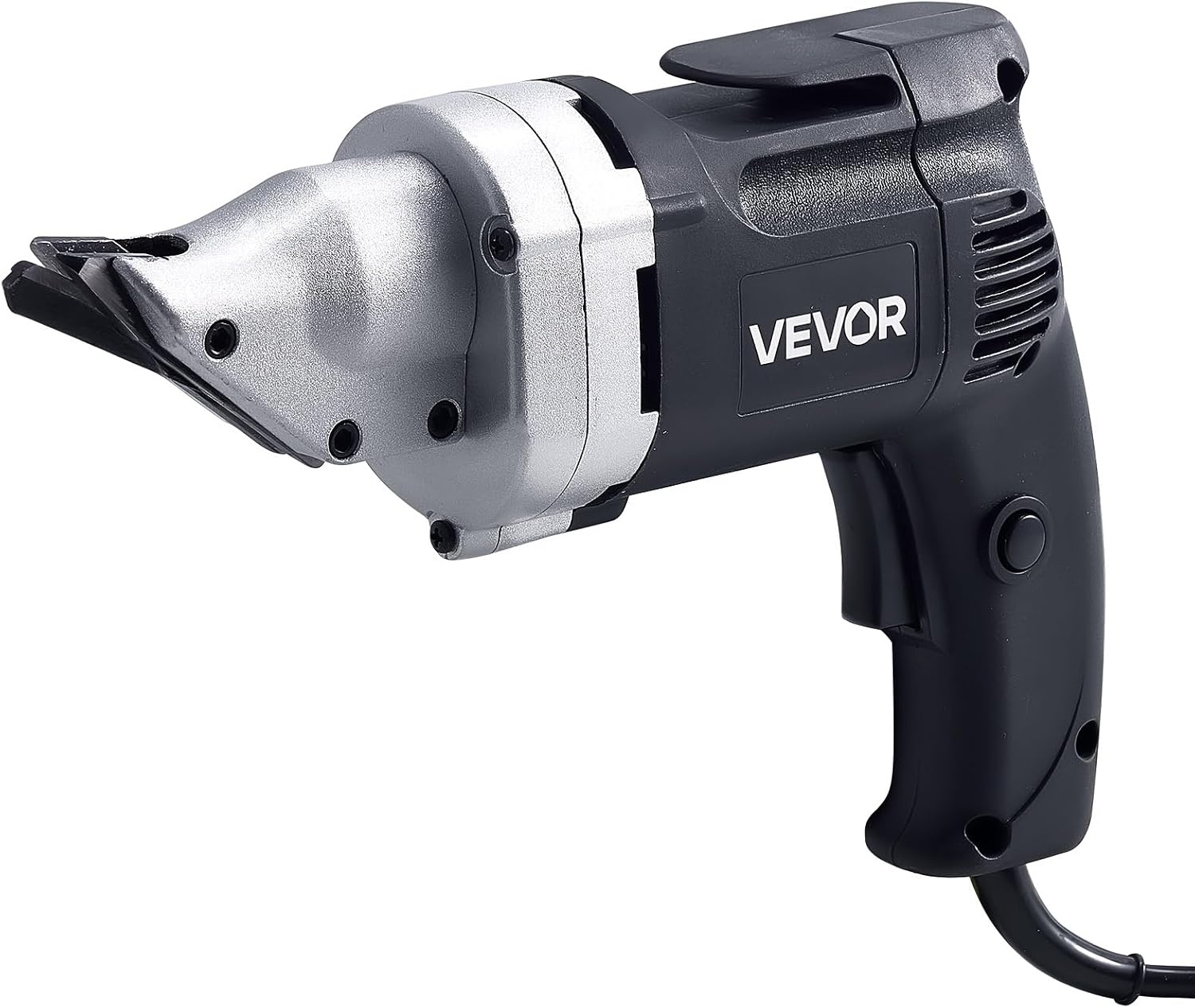 image:imageVEVOR Metal Shear Cordless Sheet Metal Cutter with 360Degree Pivoting Head Double Blades 110VAC 20VDC Cuts 18 GA Galvanized Steel 20 GA Stainless Steel Aluminum Plastic Cardboard 2800SPMCorded Sheet Metal Shear