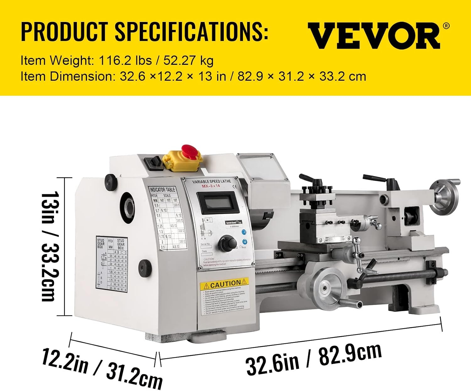 image:imageVEVOR Mini Metal Lathe 8x14 Mini Lathe Machine 2250 PRM Variable Speed Change Precision Mini Lathe 650W Metal Working Lathe Milling Machine for Various Types of Turning716 Metal Lathe