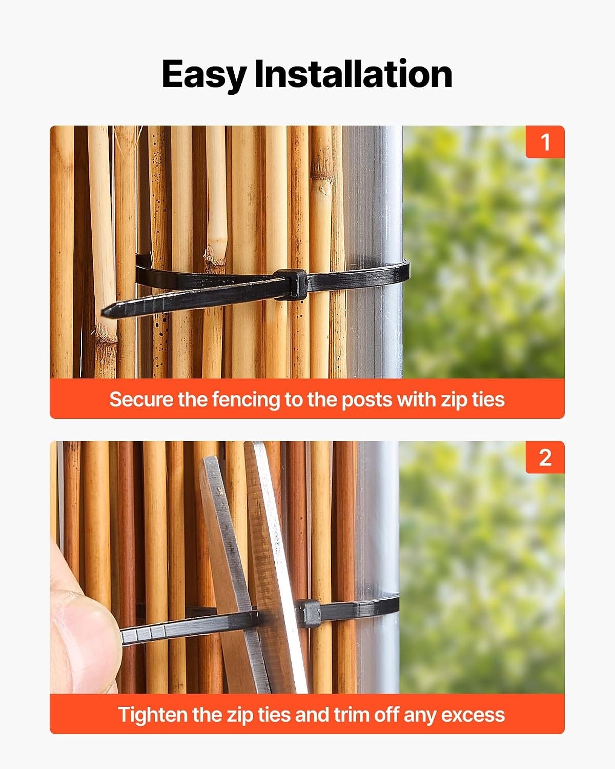 image:imageVEVOR Natural Reed Fencing 4 ft x 164 ft 3 Pack Decorative Natural Reed Fencing Roll Decorative Fence for Backyard Divider Privacy Screen Panel Curtain for Balcony Patio Garden Backyard OutdoorBrown