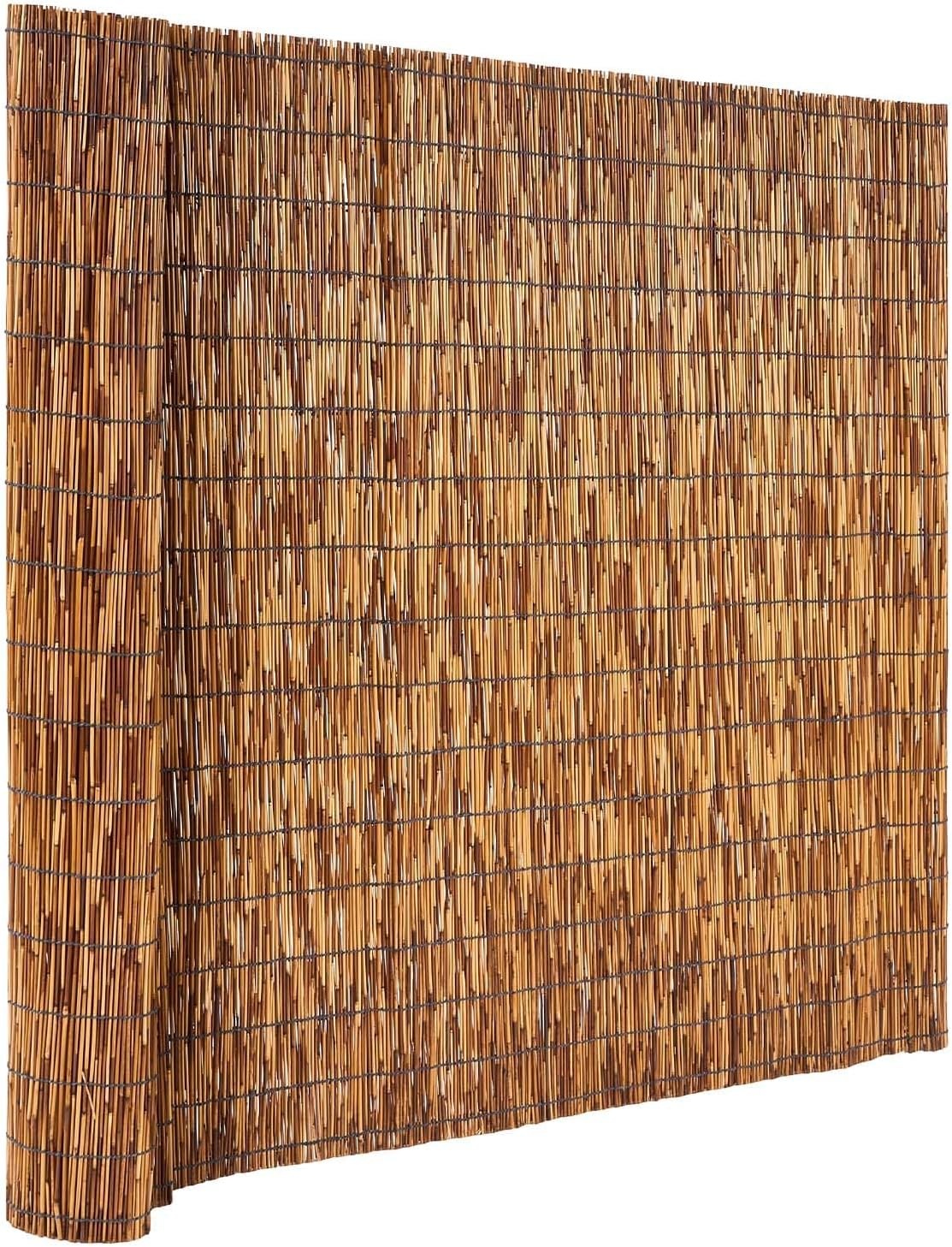 image:imageVEVOR Natural Reed Fencing 4 ft x 164 ft 3 Pack Decorative Natural Reed Fencing Roll Decorative Fence for Backyard Divider Privacy Screen Panel Curtain for Balcony Patio Garden Backyard OutdoorBrown