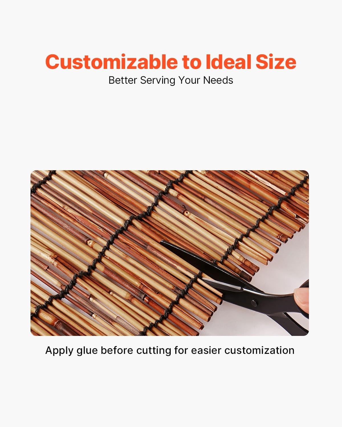 image:imageVEVOR Natural Reed Fencing 4 ft x 164 ft 3 Pack Decorative Natural Reed Fencing Roll Decorative Fence for Backyard Divider Privacy Screen Panel Curtain for Balcony Patio Garden Backyard OutdoorBrown