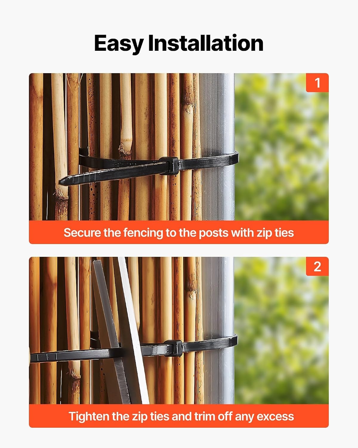 image:imageVEVOR Natural Reed Fencing 4 ft x 164 ft 3 Pack Decorative Natural Reed Fencing Roll Decorative Fence for Backyard Divider Privacy Screen Panel Curtain for Balcony Patio Garden Backyard OutdoorBrown