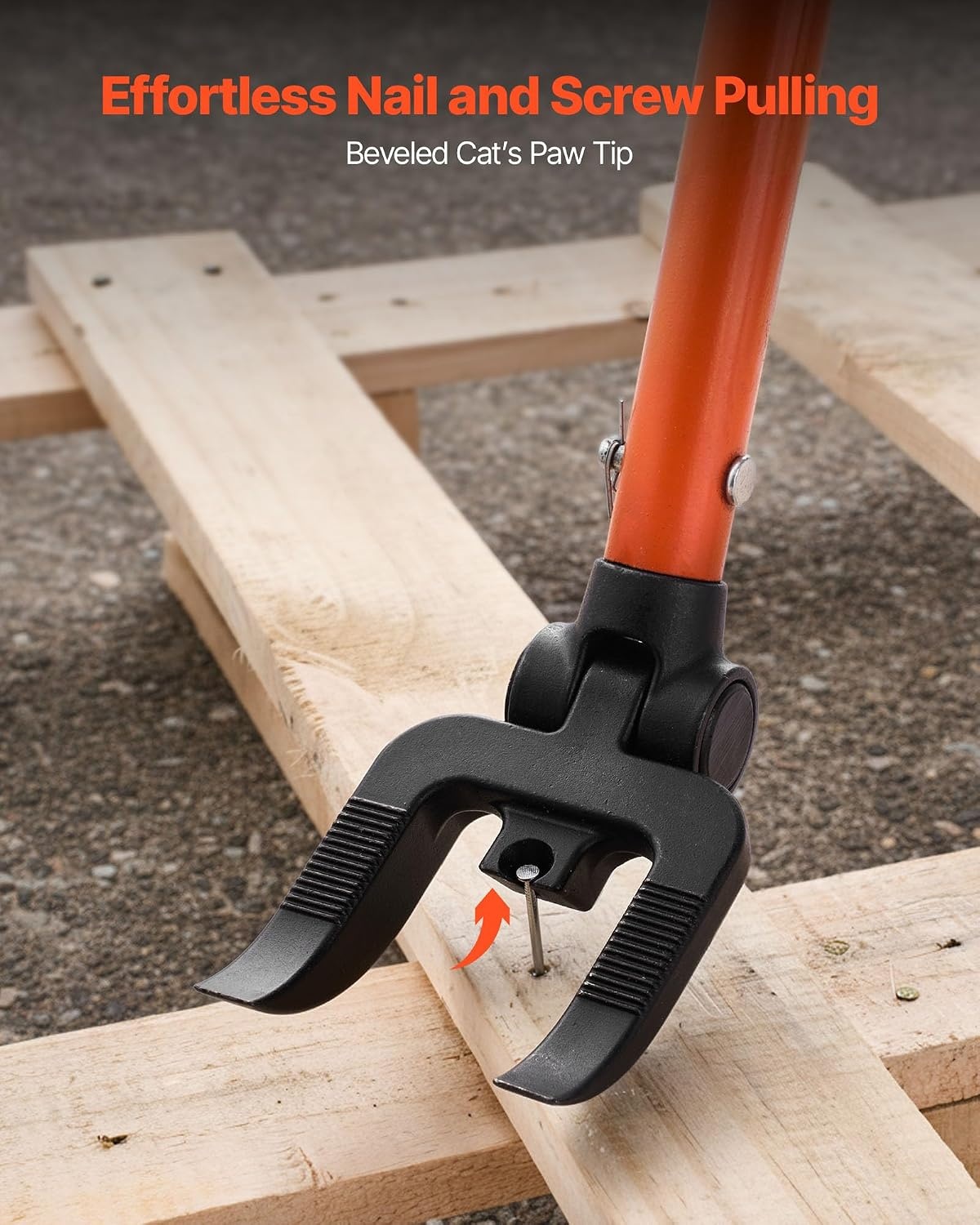 image:imageVEVOR Pallet Buster Tool with 44 Carbon Steel Handle Adjustable Head Wrecking Bar for Deck Board Removal Prying up Decking Busting Pallets amp Effortless NailScrew Pulling