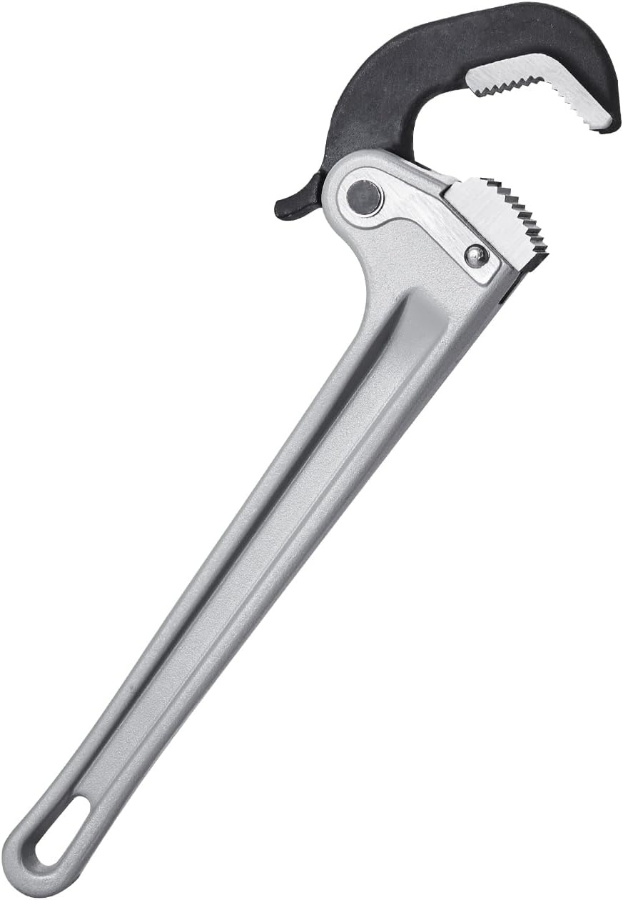 image:imageVEVOR Pipe Wrench 18 Aluminum Straight Pipe Wrench Adjustable Plumbing Wrench with High Strength Jaw and Ergonomic Handle Easy to Carry Hangable Design for Water Pipes Automotive Repairs14 Straight Pipe Wrench