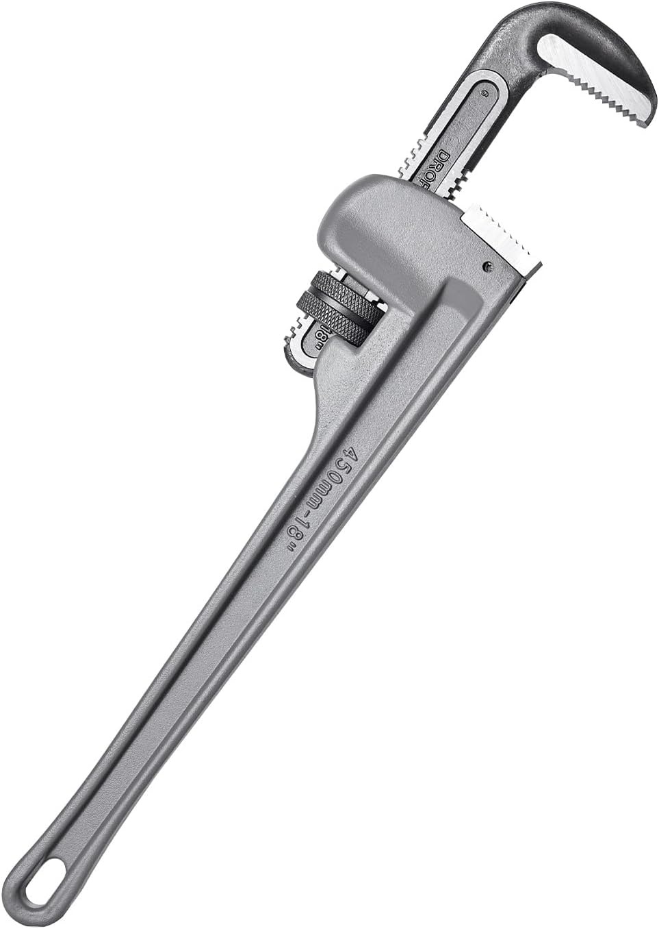 image:imageVEVOR Pipe Wrench 18 Aluminum Straight Pipe Wrench Adjustable Plumbing Wrench with High Strength Jaw and Ergonomic Handle Easy to Carry Hangable Design for Water Pipes Automotive Repairs18 Straight Pipe Wrench