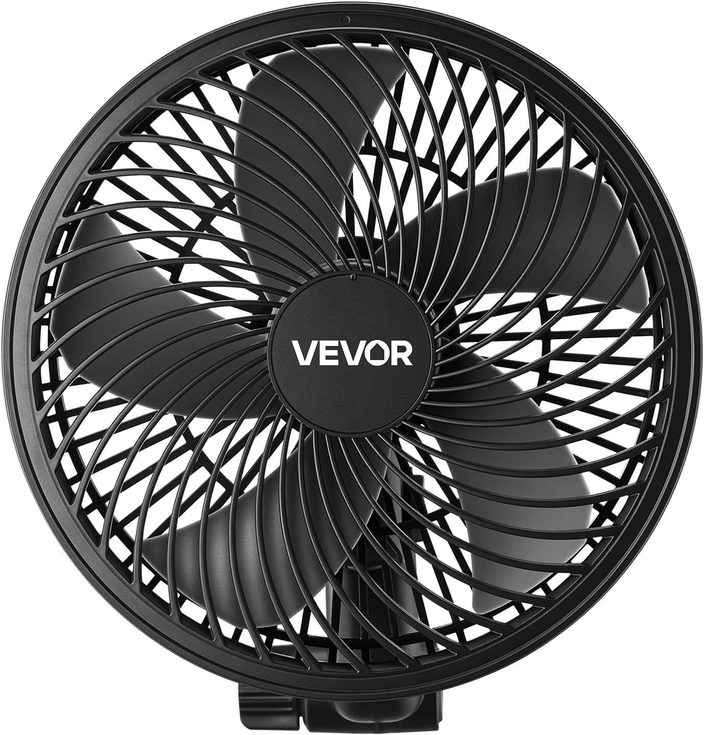 image:imageVEVOR Plant Fan Grow Tent Clip On Fan TypeC Port with 9 Speeds amp Circulation Mode Powerful Oscillating for Hydroponics Circulation Cooling Black 1 Pack