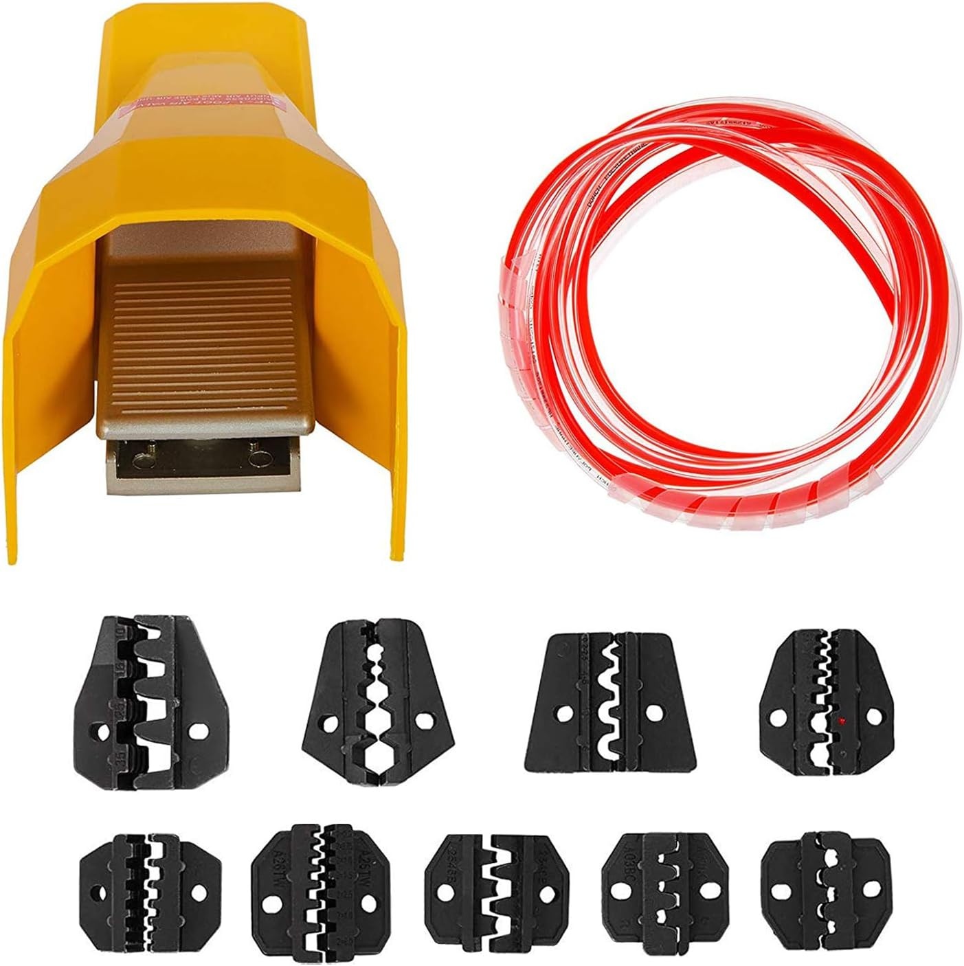 image:imageVEVOR Pneumatic Crimping Tool Am10 Air Powered Wire Terminal Crimping Machine Crimping Up To 16mm2 Pneumatic Crimper Plier Machine with 10 Sets Of Dies for Many Kinds of Terminals