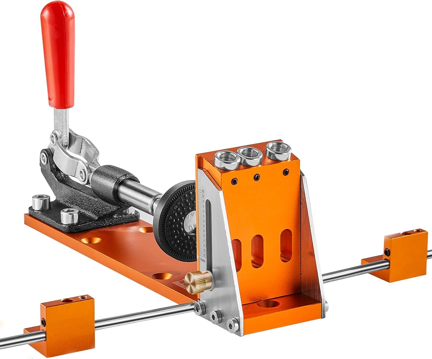 image:imageVEVOR Pocket Hole Jig 56 Pcs Mini Jig Pocket Hole System with 9 Cclamp Step Drill Wrench Drill Stop Ring Square Drive Bit and Screws for DIY Carpentry ProjectsUltra
