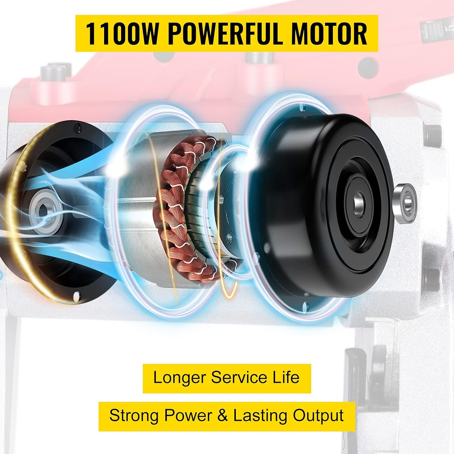 image:imageVEVOR Portable Band Saw 110V Removable Alloy Steel Base 5 Inch Cutting Capacity Hand held Variable Speed Portable Bandsaw 10Amp Motor Deep Cut Band saw for Metal Woodwith Base
