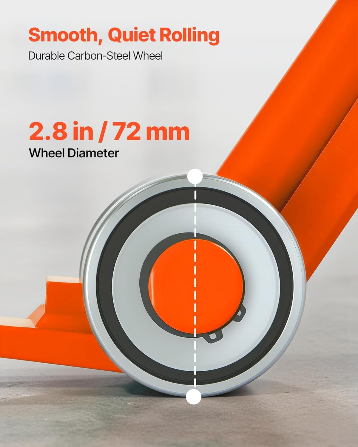 image:imageVEVOR Prylever Bar 4T8818LBS Load Capacity 45FT Length Steel Handle Lever Dollyr with 28 Wheels for Large Pallets Heavy Items Concrete Blocks Heavy Duty Equipment Handling5T55FT