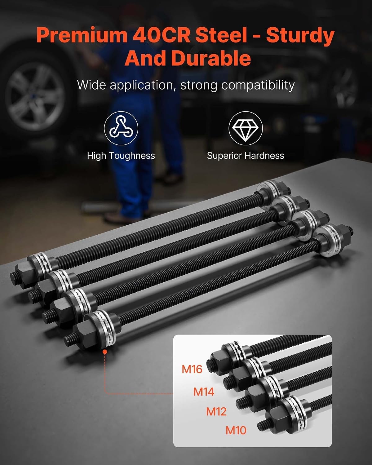 image:imageVEVOR Pull and Press Sleeve Kit 28 PCS Steel Bush Removal Insertion Sleeve Tools with Carrying Case Compatible with LCV and HGV Engines for Removing and Installing Bushings Bearings and Seals