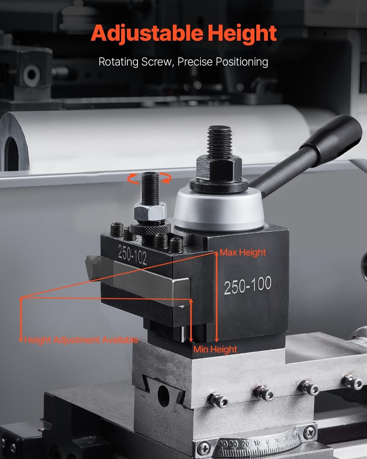 image:imageVEVOR Quick Change Tool Post Set 6 Pcs Includes Lathe Tool Holders Tool Post with Turning Tool Holder Accessories Fit for Mini Lathe amp Metal Lathe 612 Swing Durable Steel Material6Pcs