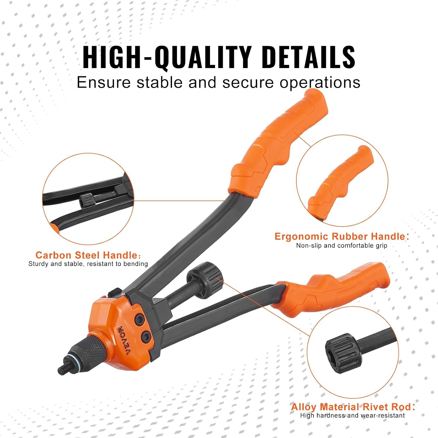 image:imageVEVOR Rivet Nut Tool 16 inch Rivnut Tool Kit with 13PCS Metric and SAE Mandrels 186PCS Rivet Nuts Semiauto Retraction M3 M4 M5 M6 M8 M10 M12 1420 51618 3816 1213 832 1024RIVET NUT TOOL