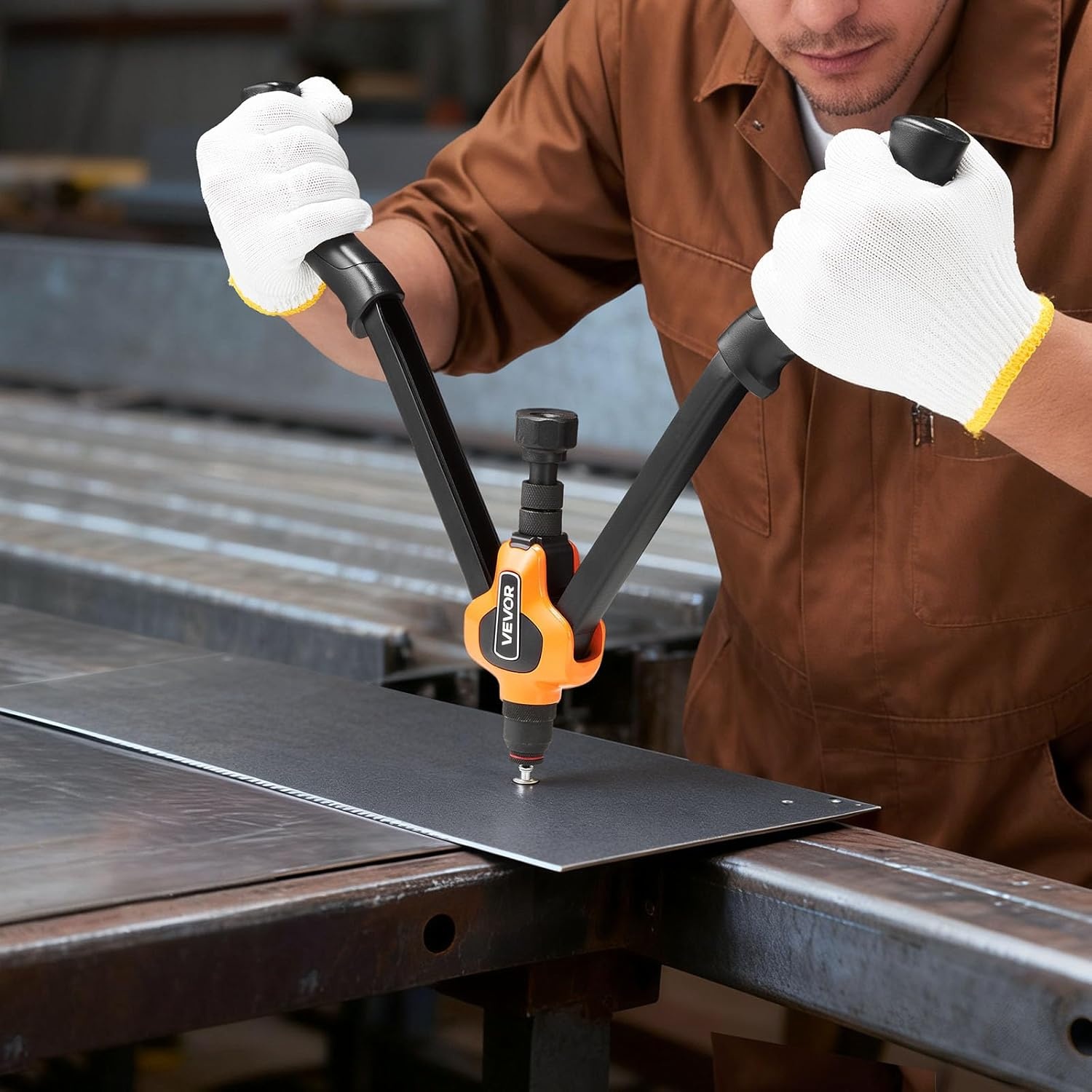image:imageVEVOR Rivet Nut Tool 16 inch Rivnut Tool Kit with 13PCS Metric and SAE Mandrels 186PCS Rivet Nuts Semiauto Retraction M3 M4 M5 M6 M8 M10 M12 1420 51618 3816 1213 832 1024RIVET NUT TOOL