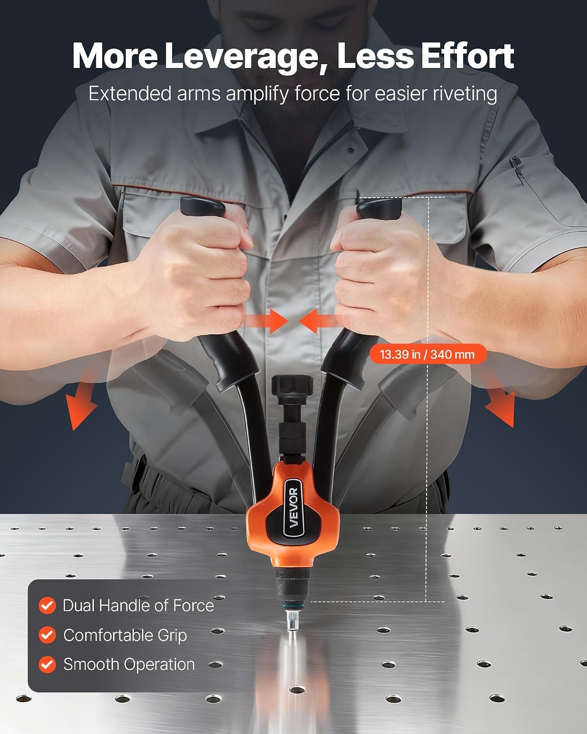image:imageVEVOR Rivet Nut Tool 16 inch Rivnut Tool Kit with 13PCS Metric and SAE Mandrels 186PCS Rivet Nuts Semiauto Retraction M3 M4 M5 M6 M8 M10 M12 1420 51618 3816 1213 832 1024RIVET NUT TOOL