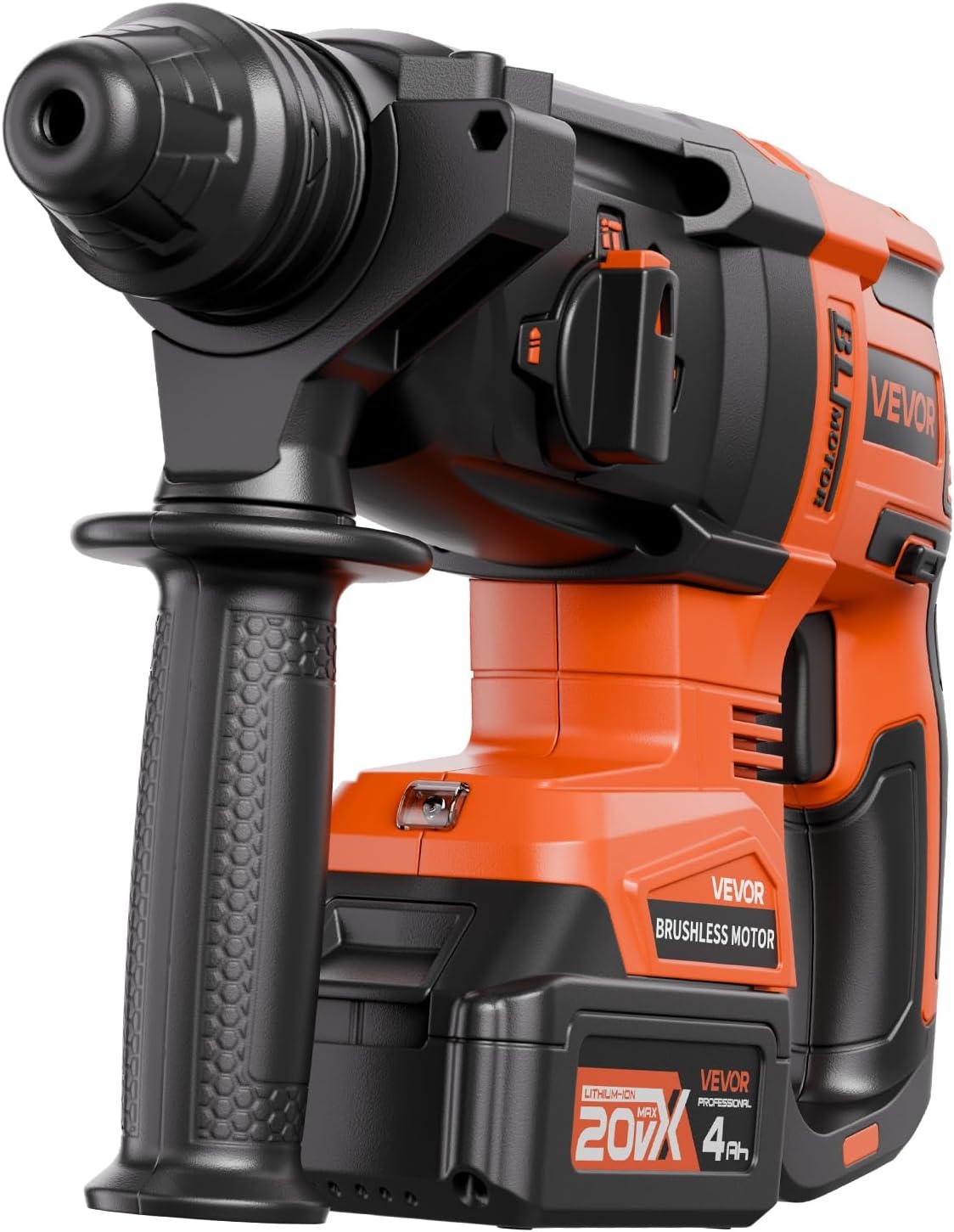 image:imageVEVOR Rotary Hammer Drill 1916 in SDSMax Cordless Heavy Duty 20V Battery Powered Rotary Hammer Including 2 Batteries Charger Drill Bit Pointed Chisel Carrying Case for Concrete Masonry1