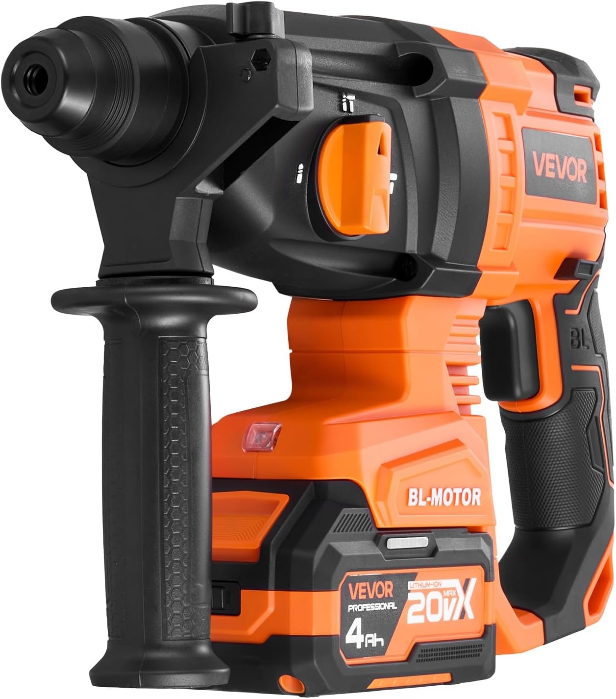 image:imageVEVOR Rotary Hammer Drill 1916 in SDSMax Cordless Heavy Duty 20V Battery Powered Rotary Hammer Including 2 Batteries Charger Drill Bit Pointed Chisel Carrying Case for Concrete Masonry78 20V