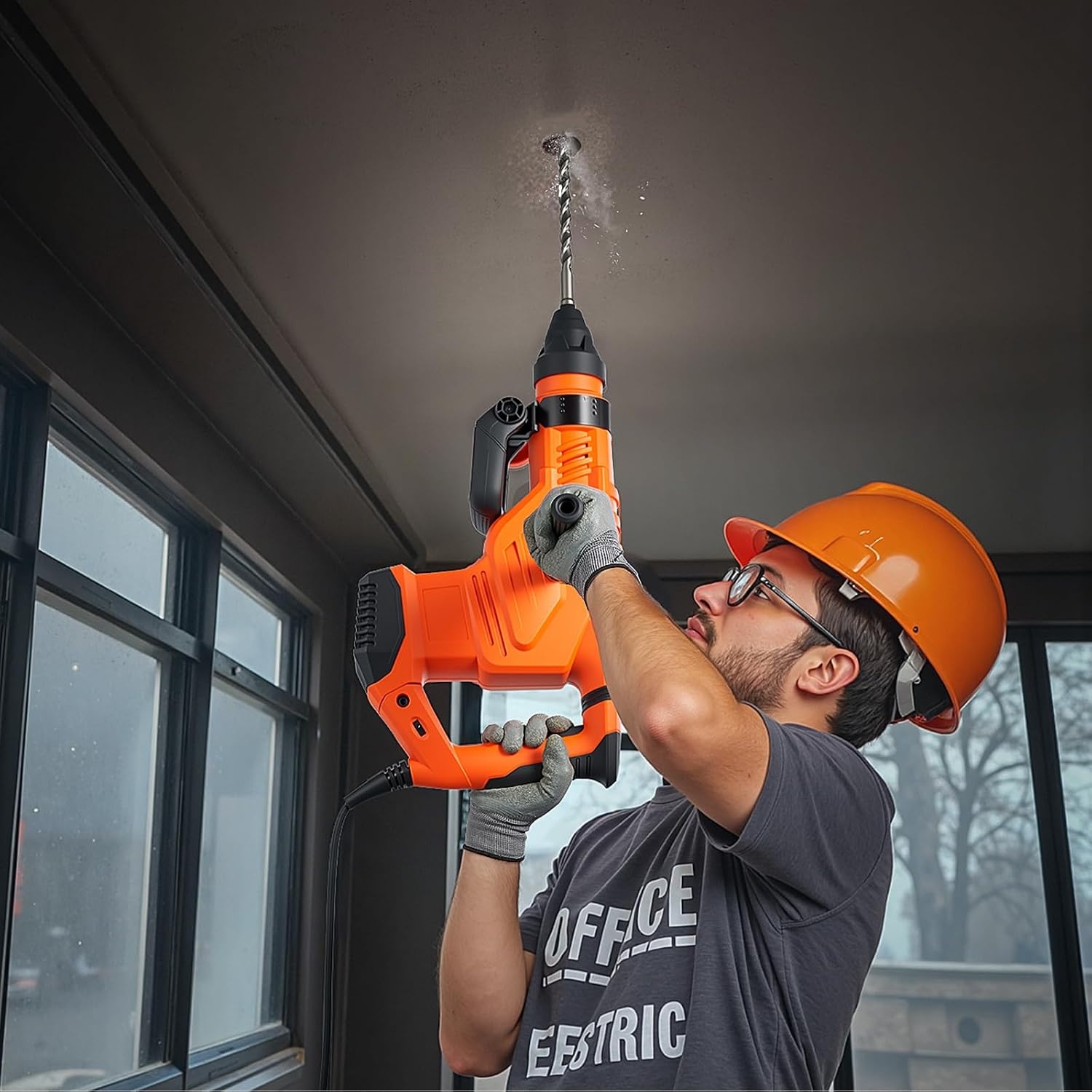 image:imageVEVOR Rotary Hammer Drill 1916 in SDSMax Cordless Heavy Duty 20V Battery Powered Rotary Hammer Including 2 Batteries Charger Drill Bit Pointed Chisel Carrying Case for Concrete Masonry134 1600W