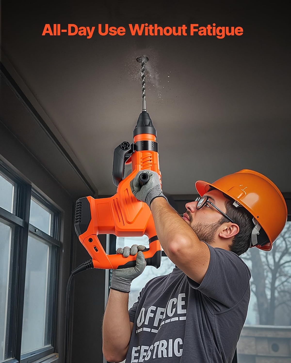 image:imageVEVOR Rotary Hammer Drill 1916 in SDSMax Cordless Heavy Duty 20V Battery Powered Rotary Hammer Including 2 Batteries Charger Drill Bit Pointed Chisel Carrying Case for Concrete Masonry134 1600W