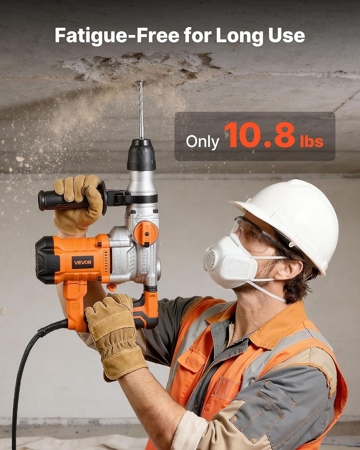 image:imageVEVOR Rotary Hammer Drill 1916 in SDSMax Cordless Heavy Duty 20V Battery Powered Rotary Hammer Including 2 Batteries Charger Drill Bit Pointed Chisel Carrying Case for Concrete Masonry118 1100W