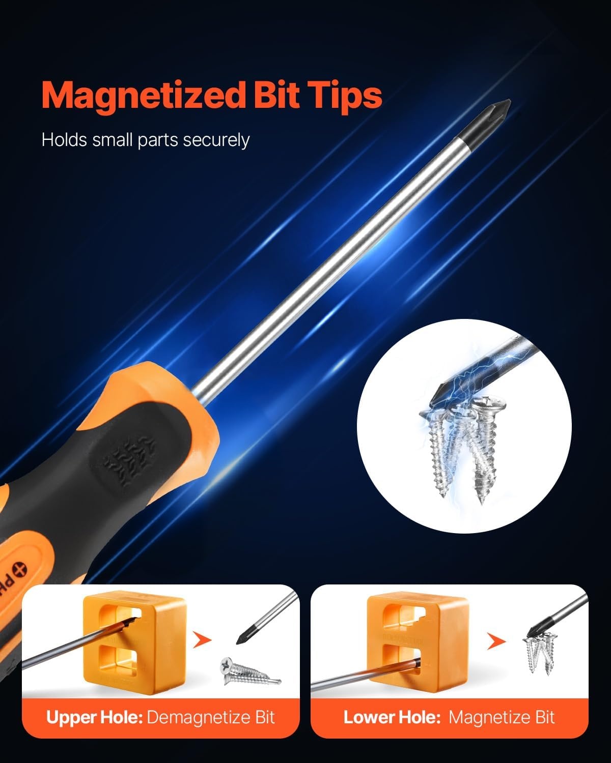 image:imageVEVOR Screwdriver Set 59Piece Small Precision Screwdriver Set with Phillips Flat Head Torx Pentalobe Bits Tweezer for Men Mini Cleaning Repair Tool Kit for iPhone MacBook Laptop Computer12 in 1 Fiexed Type