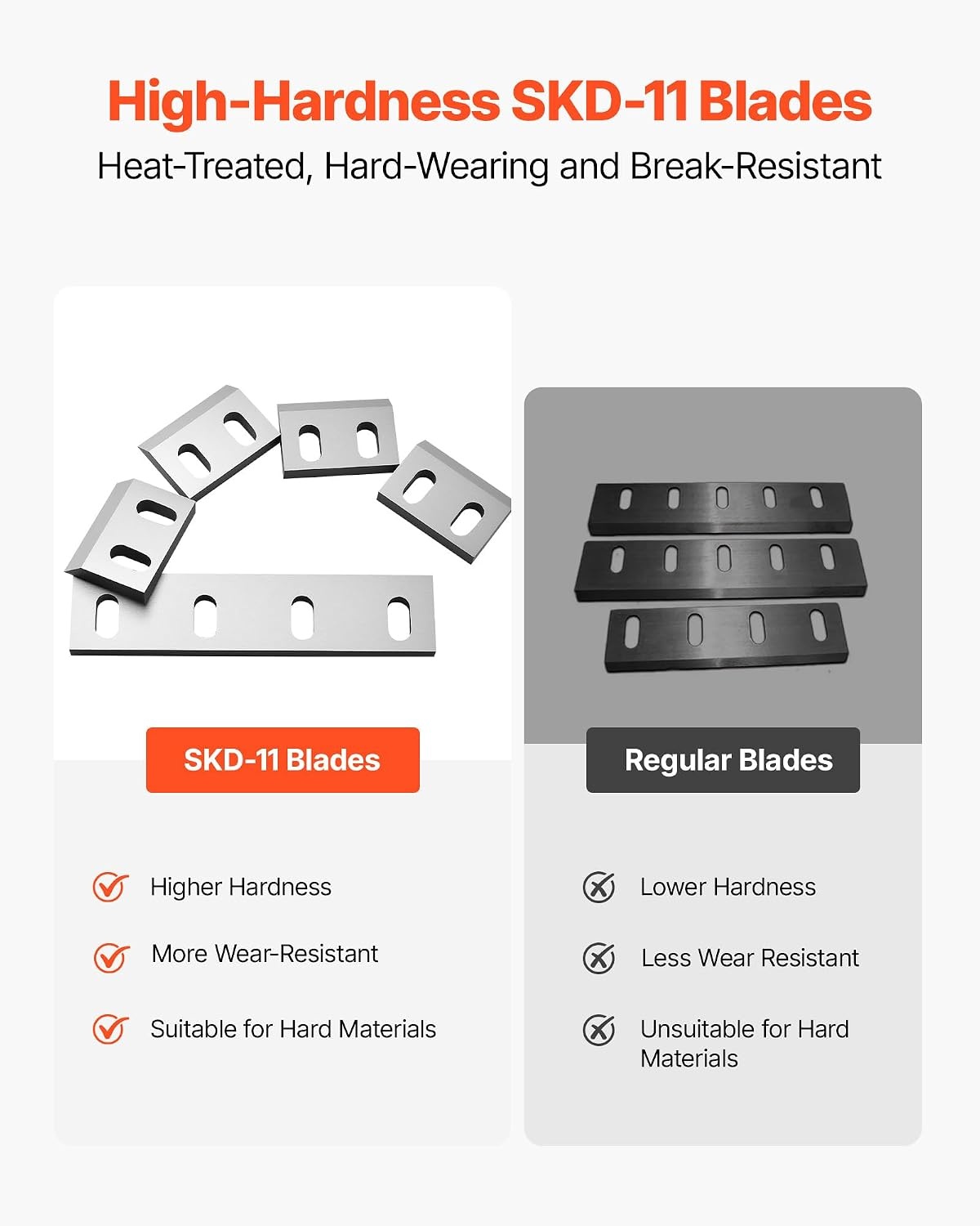 image:imageVEVOR Shredder Blades Alloy Steel Shredder Machine Blade Kit with 9 Rotating and 2 Fixed Blades HighHardness SKD11 Blade Compatible with Model 300 Plastic Grinder for ABS PP PVC amp Nylon