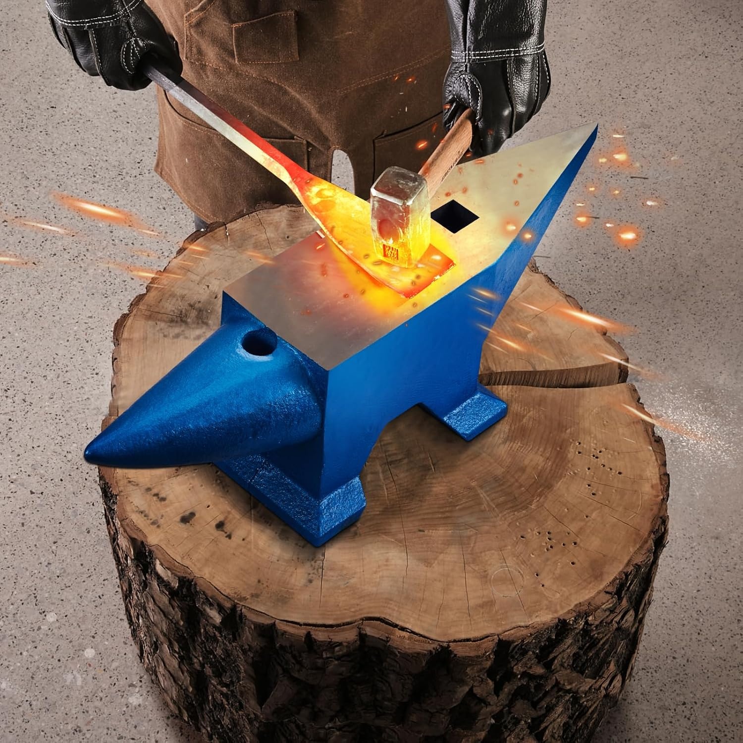 image:imageVEVOR Single Horn Anvil 132Lbs Cast Steel Anvil for Blacksmiths amp Jewelers Durable amp Robust Metal Working Tool132Lbs