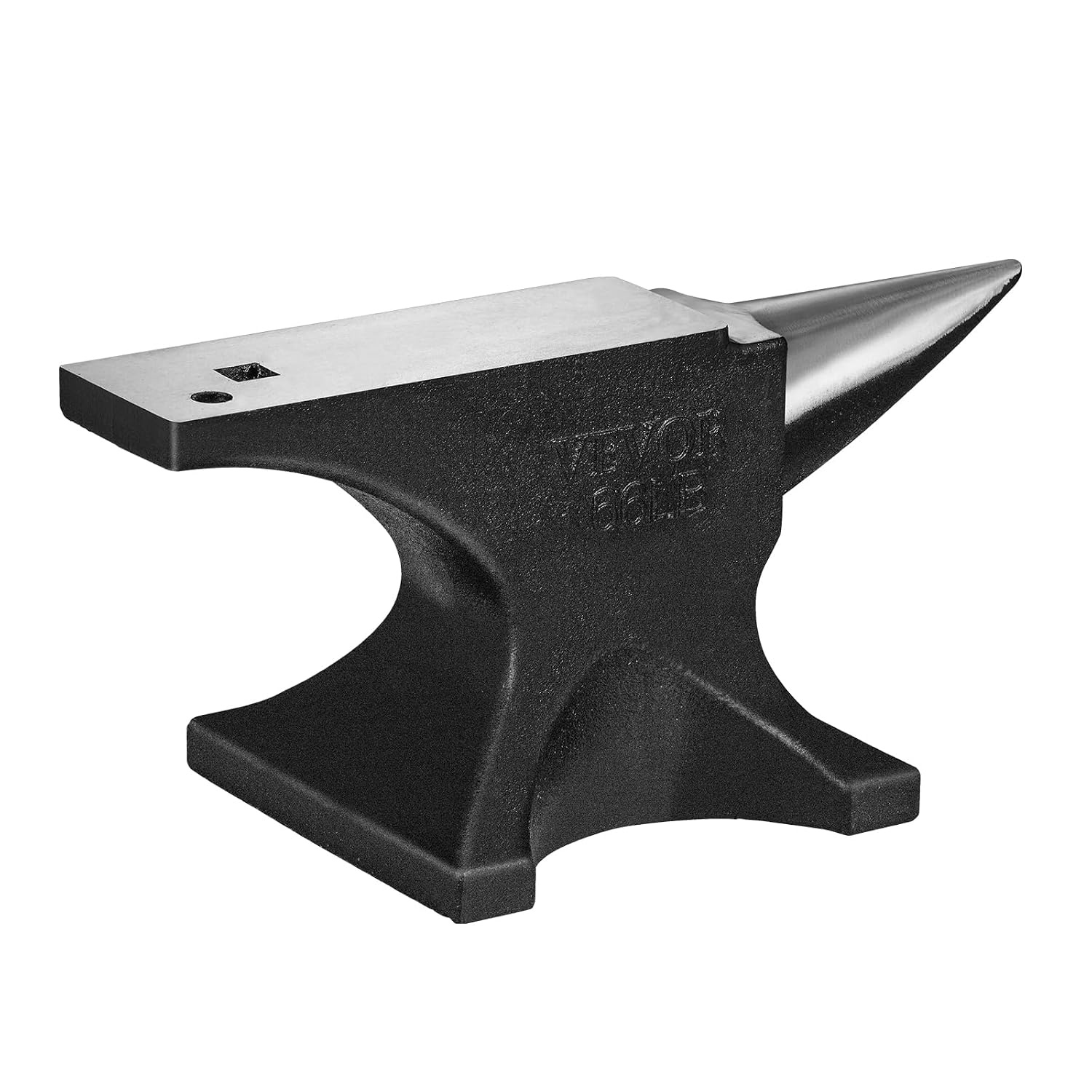 image:imageVEVOR Single Horn Anvil 66 lbs High Hardness Cast Steel Rugged Round Horn Anvil Blacksmith with Pritchel and Hardy Hole Large Countertop Stable Base Metalsmith Tool for Bending and ShapingBlack