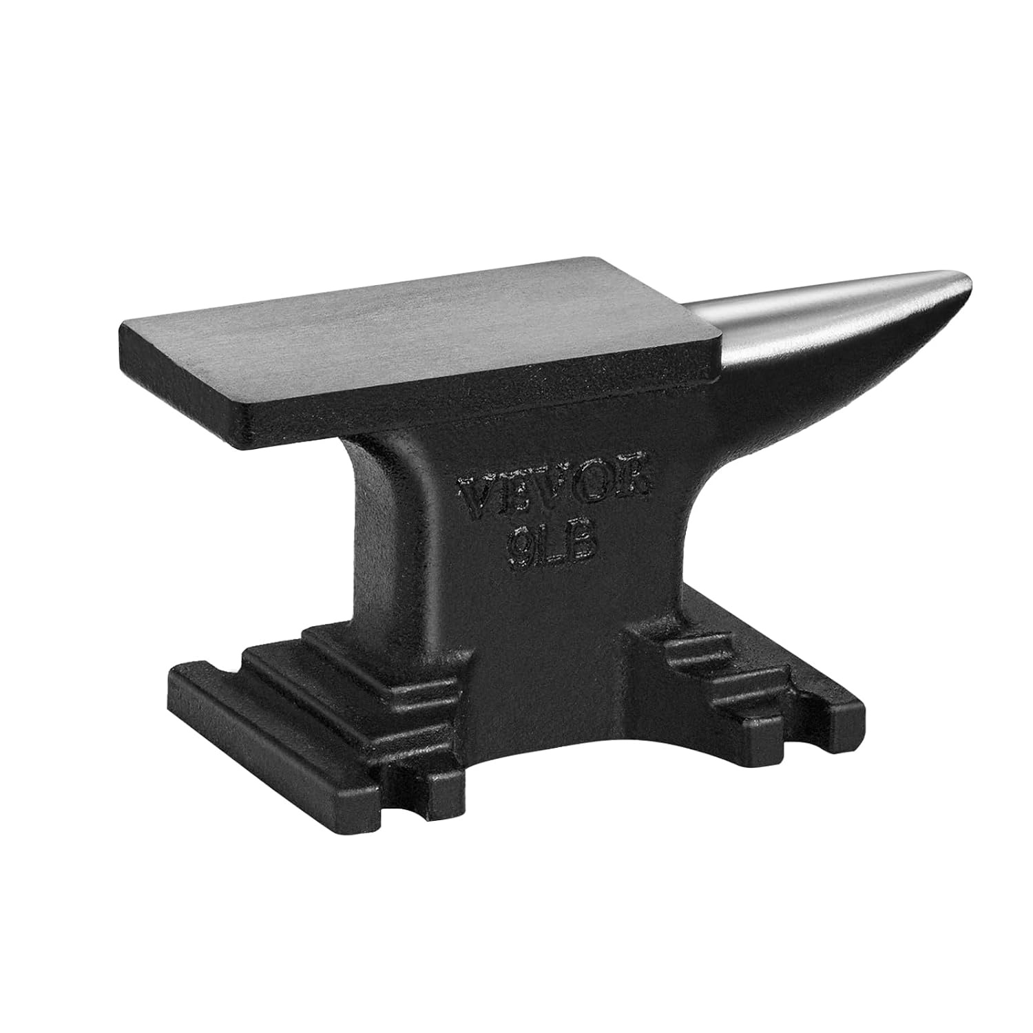 image:imageVEVOR Single Horn Anvil 9 Lbs Cast Steel Anvil High Hardness Rugged Round Horn Anvil Blacksmith Compact Design and Stable Base Forge Tools and Equipment Metalsmith Tool for Bending and ShapingBlack 9LB
