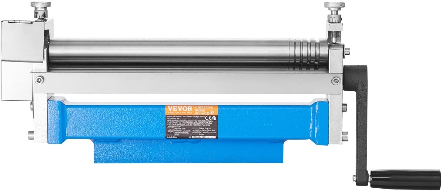 image:imageVEVOR Slip Roller 126 inches Sheet Metal Slip Roll Machine 20 Gauge Capacity Rolling Bending Machine with Detachable Rollers 21 HRC for Aluminum Alloy Sheet Low Carbon Steel Copper Sheet