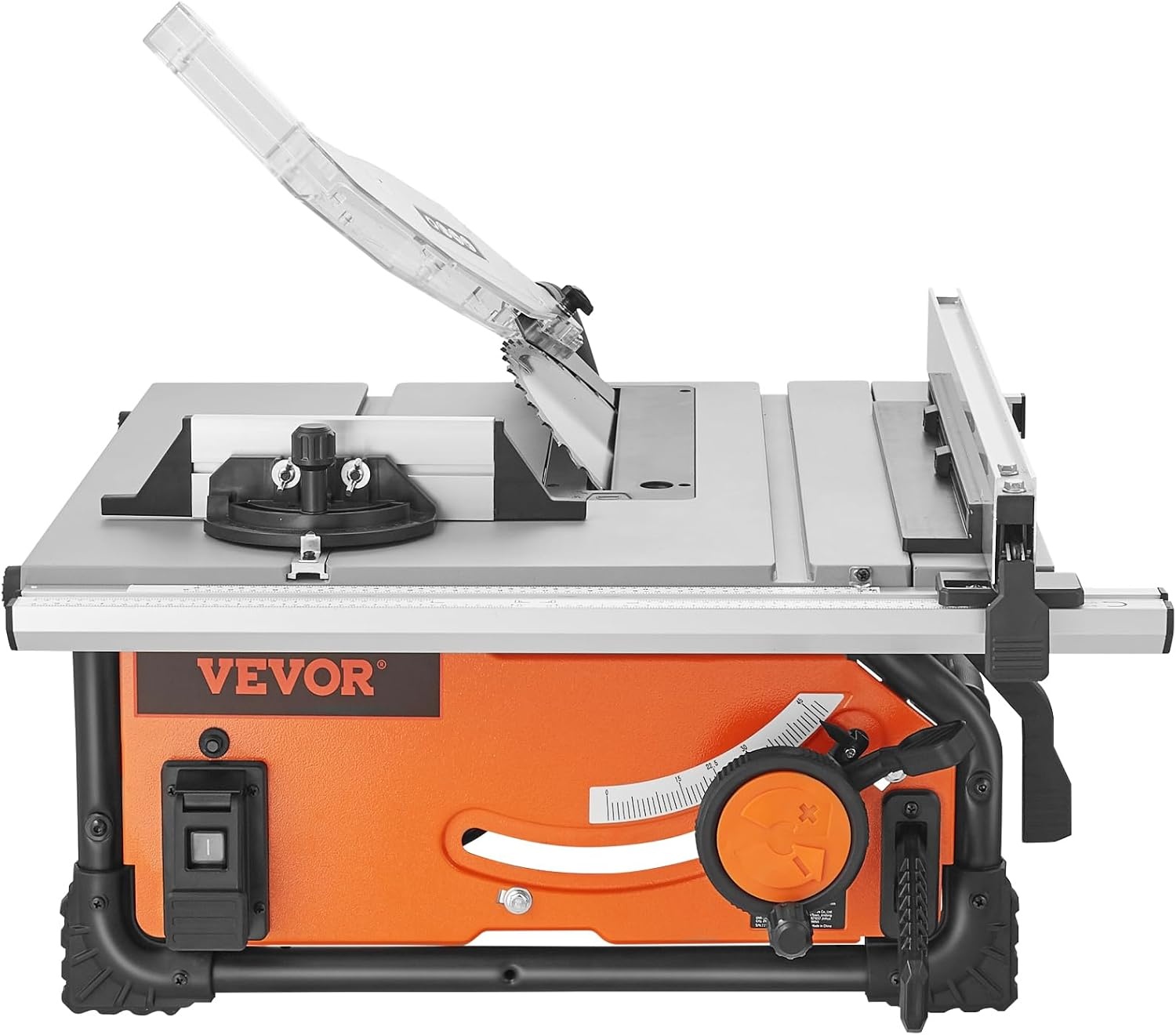 image:imageVEVOR Table Saw 4500 RPM Portable Jobsite Table Saw with Sharp Edges amp High Cutting Precision Compact Table Saws with Dust Port For Woodworking Fit for Raw Wood Flooring amp Cabinets10inch1800W