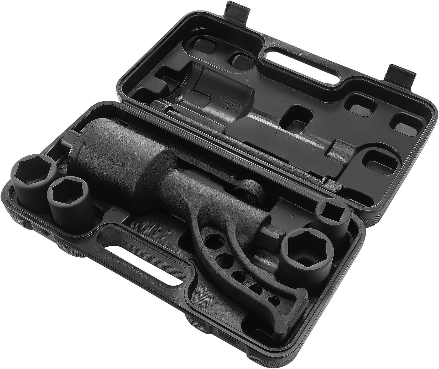 image:imageVEVOR Torque Multiplier 1 Inch Drive Lug Nut WrenchMultiplier Heavy Duty Torque Multiplier Wrench Set 158 4800Nm Lug Nut Remover Includes 8 Sockets 2438mm and Storage Case164 4 Sockets