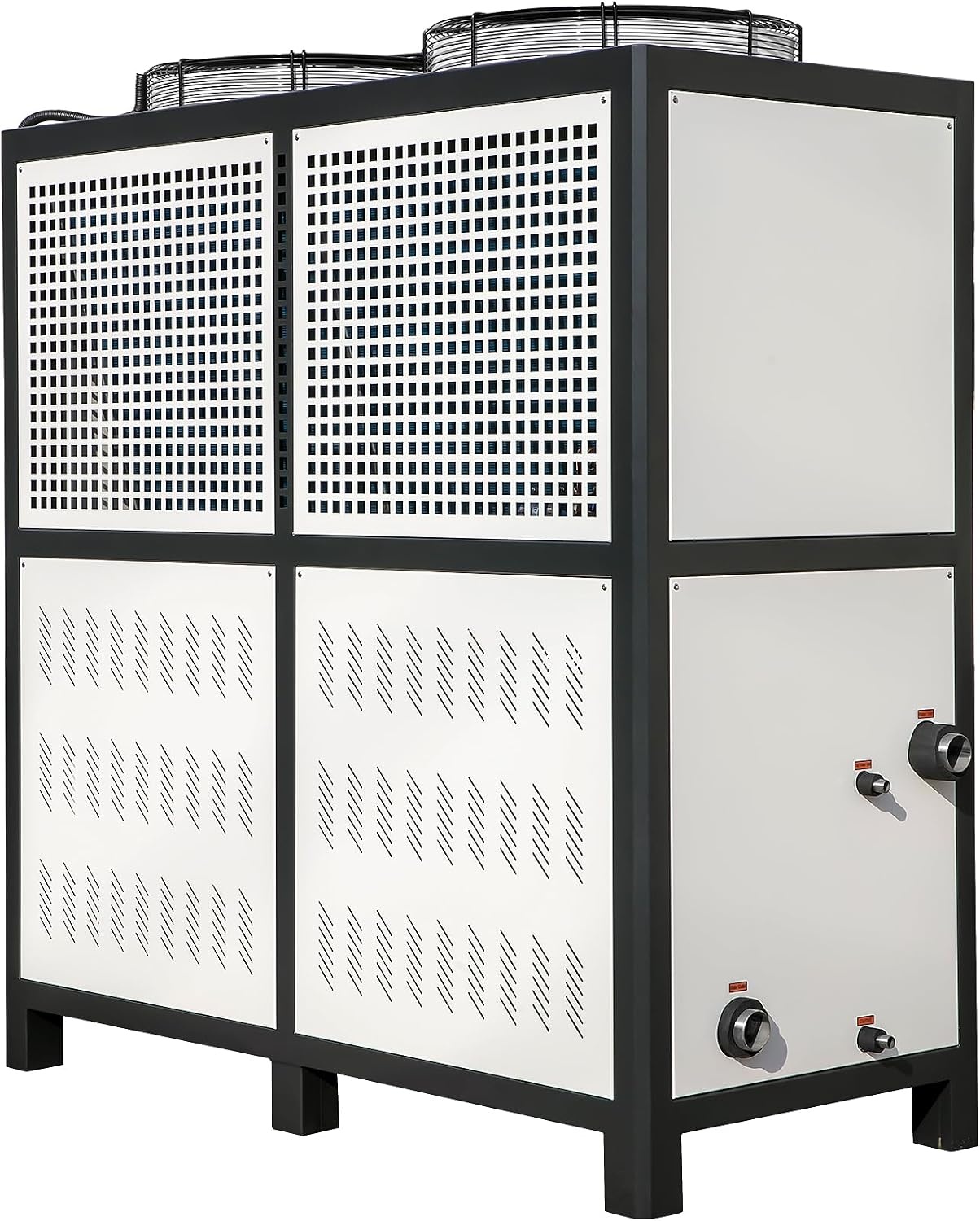 image:imageVEVOR Water Chiller 15Ton Capacity Industrial Chiller 15Hp AirCooled Water Chiller Finned Condenser with MicroComputer Control Stainless Steel Water Tank Chiller Machine for Cooling Water