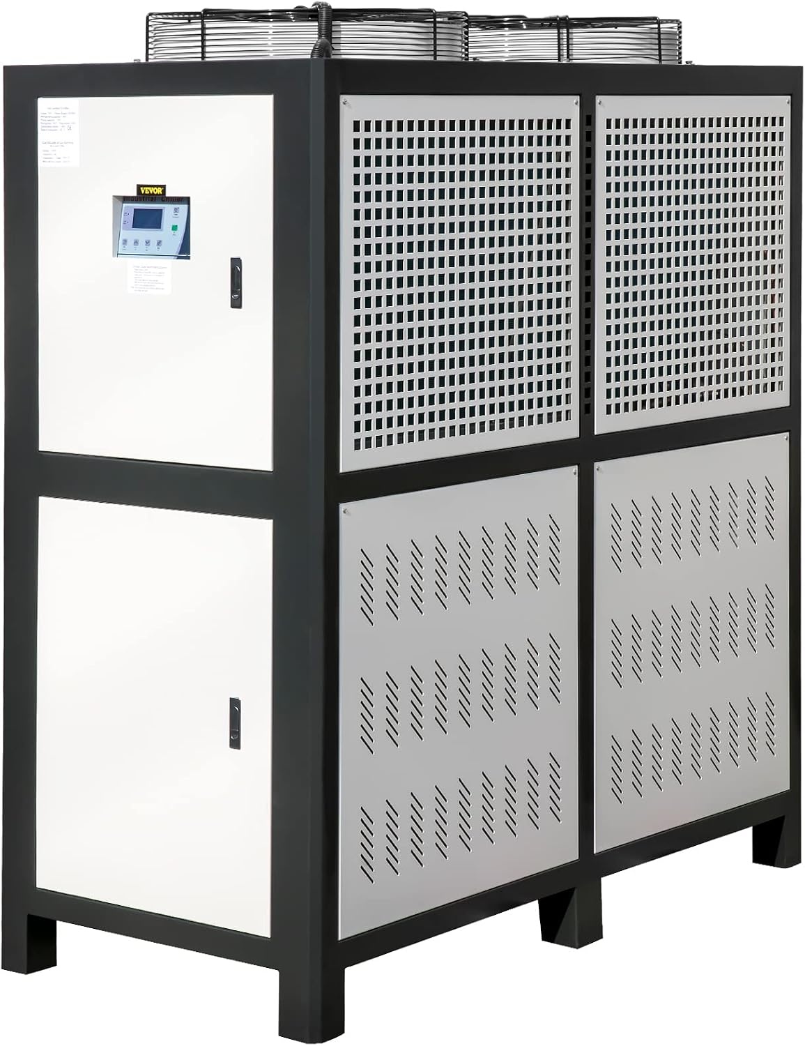 image:imageVEVOR Water Chiller 15Ton Capacity Industrial Chiller 15Hp AirCooled Water Chiller Finned Condenser with MicroComputer Control Stainless Steel Water Tank Chiller Machine for Cooling Water