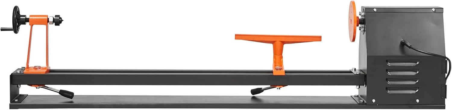 image:imageVEVOR Wood Lathe 6Amp 1 HP Benchtop Wood Lathe Machine with 150 to 3800 RPM Variable Speed 12 x 18 Workbench Brushless DC Motor Cast Iron Construction for Beginners DIY Enthusiasts Woodworking14 x 4005HP