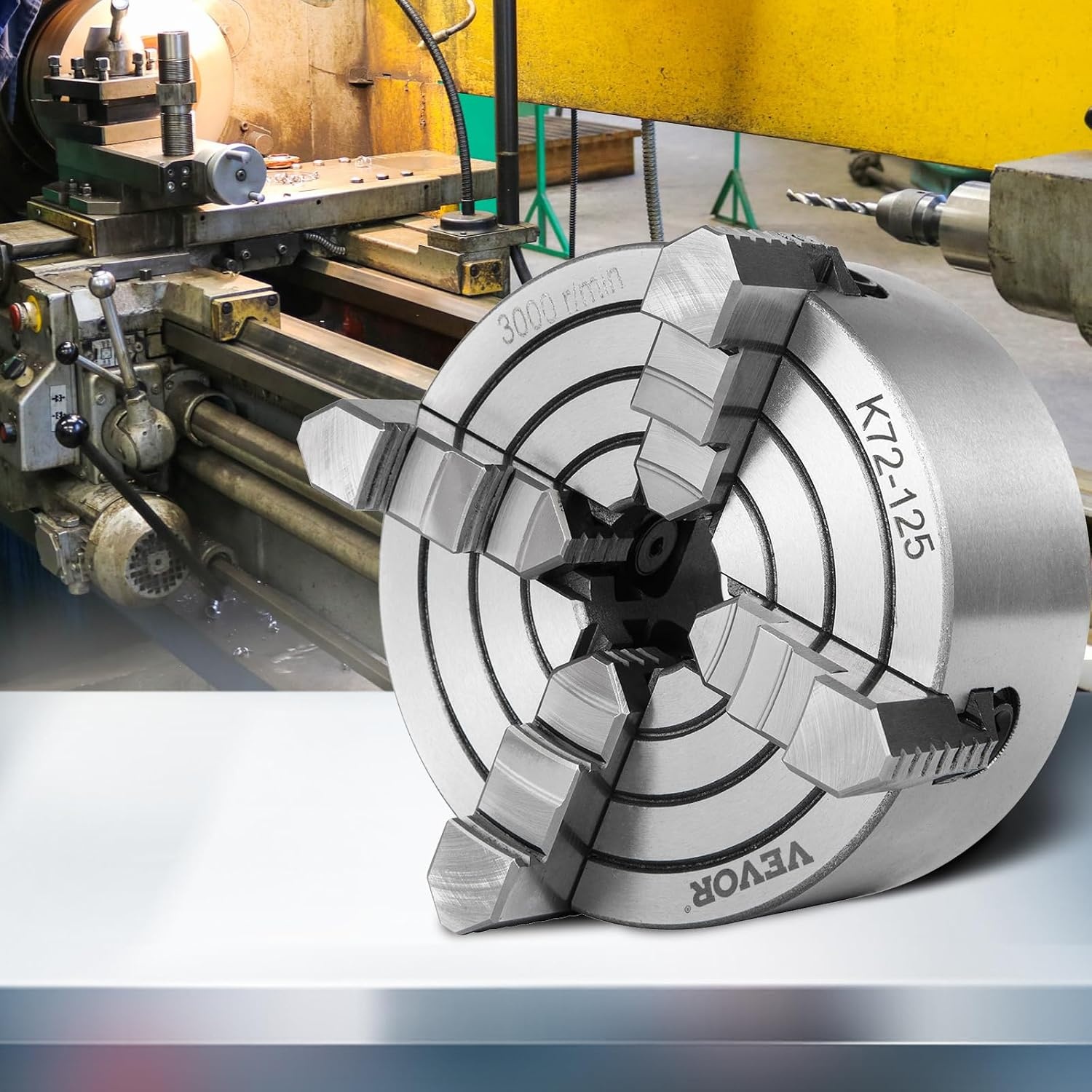 image:imageVevor K72125 Lathe Chuck 5 Inch 4JawLathe Chuck Independent Reversible JawMetal Lathe Chuck Turning Machine Accessoriesfor Lathes Machine Amazoncom5 Inch