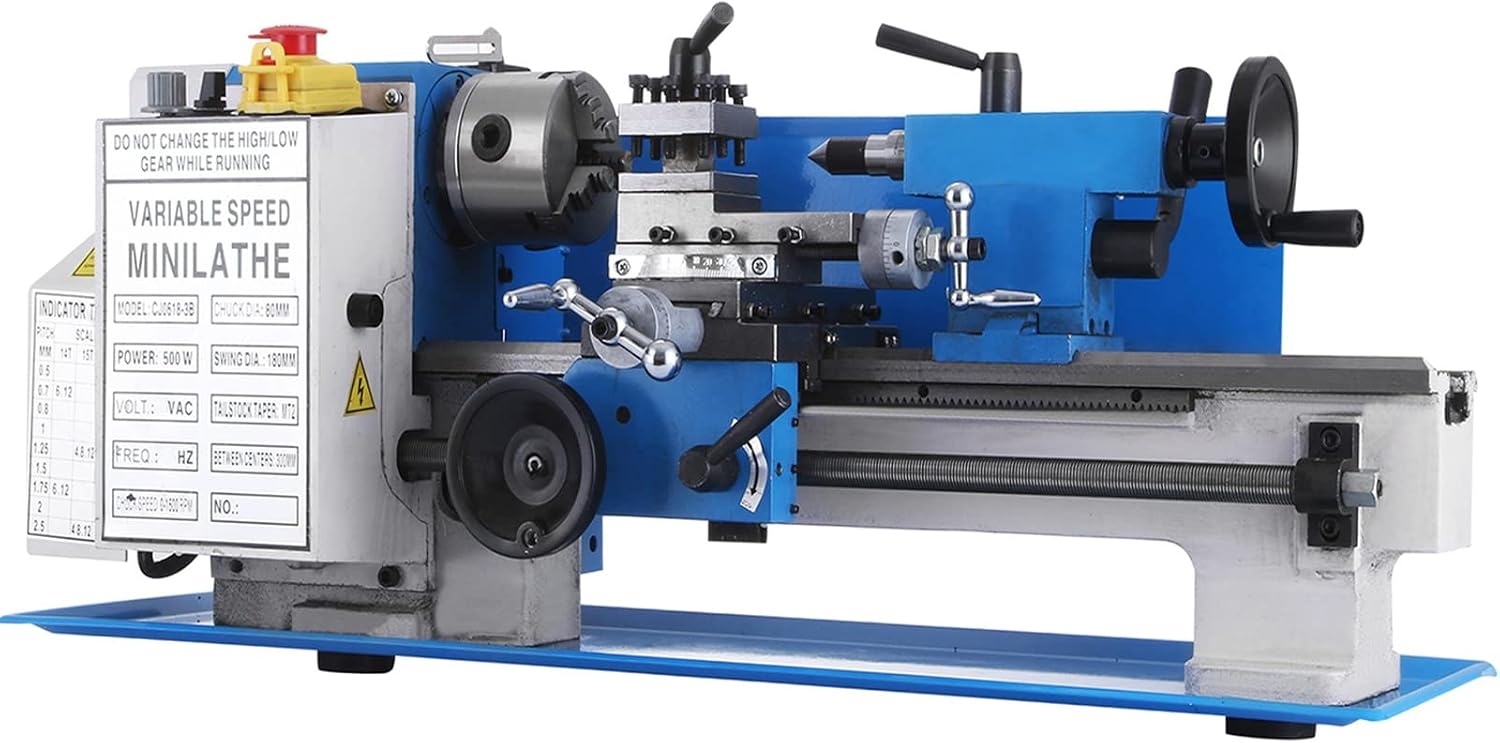 image:imageVevor Metal Lathe 7 x 12 Inch Precision Mini Metal Lathe 2250 RPM 550W Variable Speed Mini Lathe Precision Bench Top Metal Working Lathe for Various Types of Metal Turning Tools amp Home Improvement