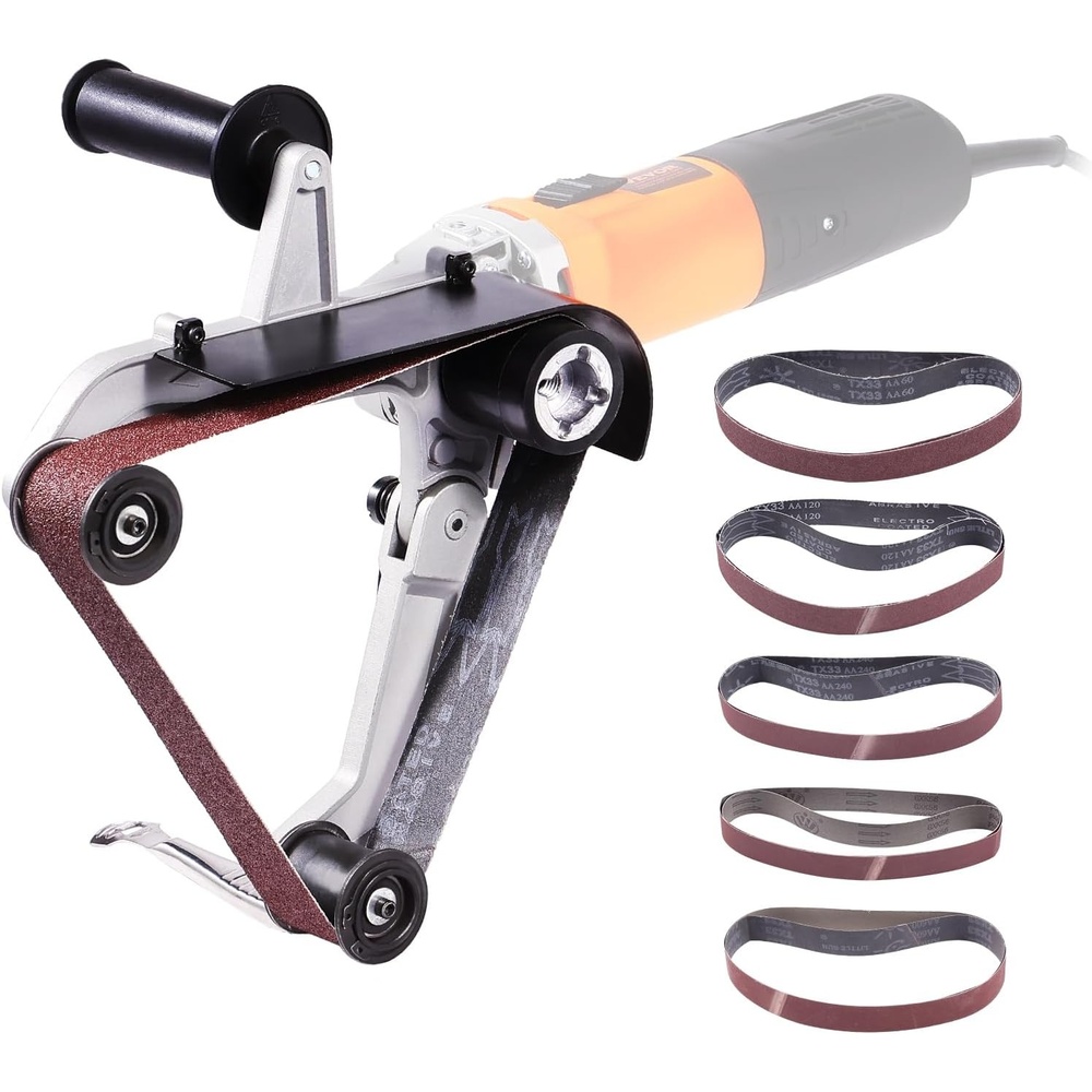 image:imageVEVOR 1000W Pipe Belt Sander 6Speed Tube Polisher 11003200rpm Handheld Grinding Sanding Tool with 3PCS Sanding Belts Ideal for Rust Burnishing Finishing Removal10PCS Belts