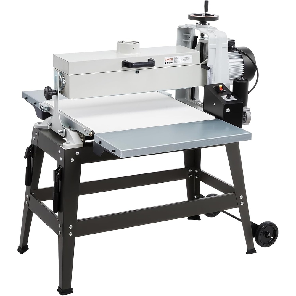 image:imageVEVOR 22 Drum Sander with Stand amp Extension Tables 175HP 1440RPM Dual Motor Drum Sander for Woodworking Variable Speed Conveyor Belt 4 Dust Collection Port for Cabinet amp Furniture Finishing22Inch