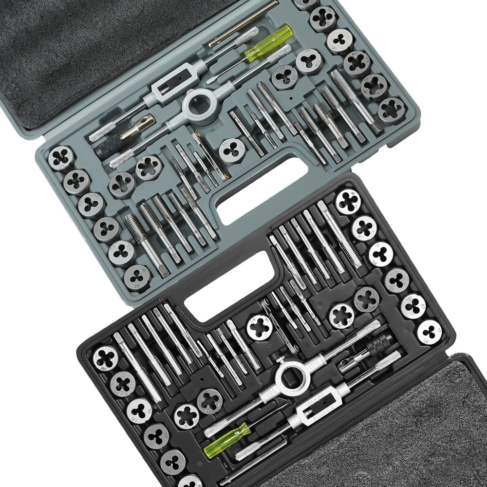 image:imageVEVOR 40 pcs Tap and Die Set Metric Size M3M12 Rethreading Tapping Tools Kit Made of Durable Bearing Steel Includes Full Accessories and Storage Case for Internal and External Thread Cutting80PC